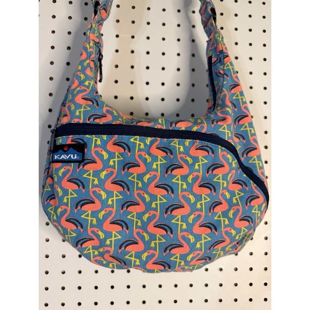 Kavu pink flamingo Limited Edition purse bag 13 x 12 adjustable strap